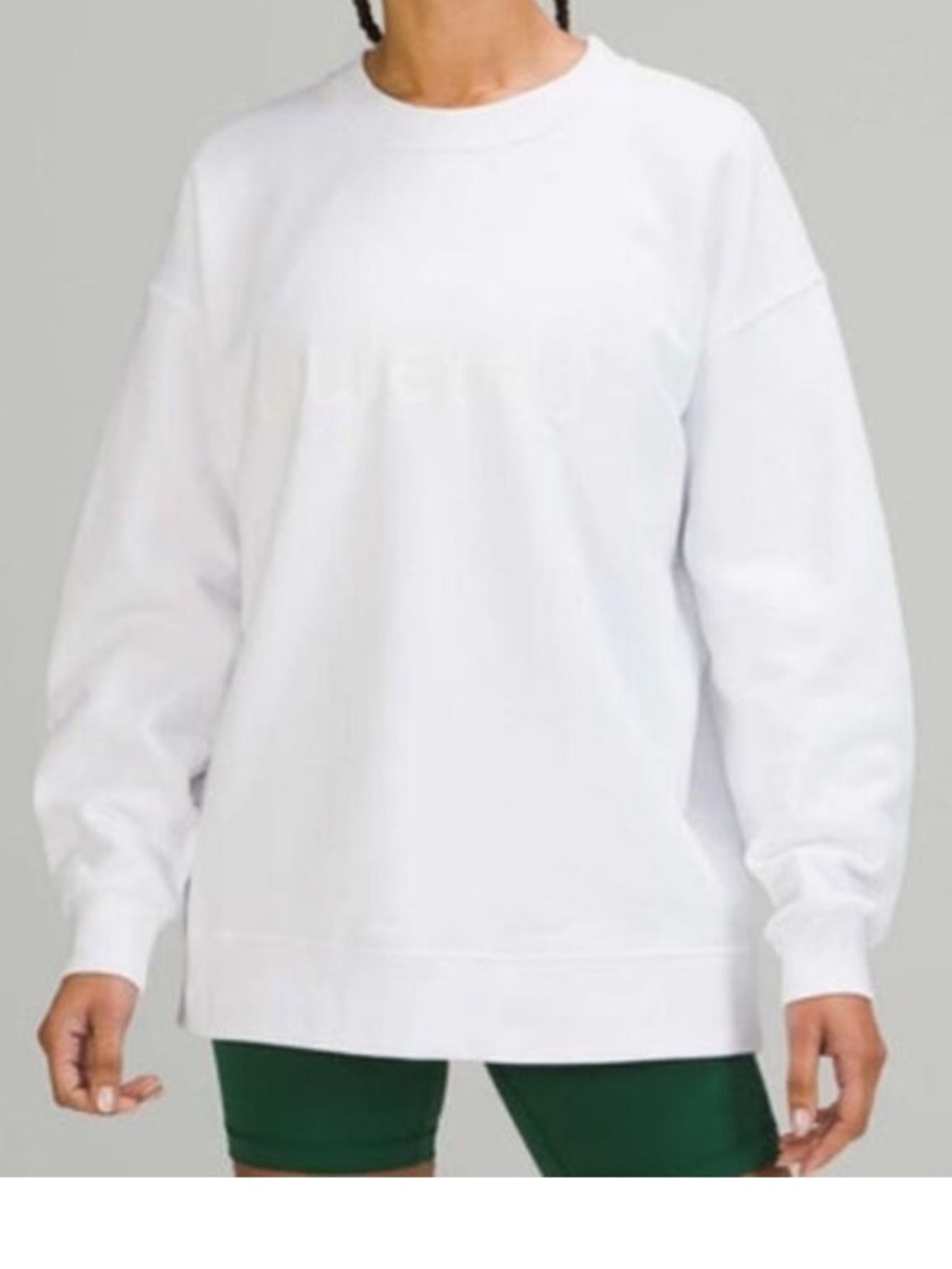 Lululemon Perfectly Oversized Graphic Crewneck ~ Best for Size 8 ~ White